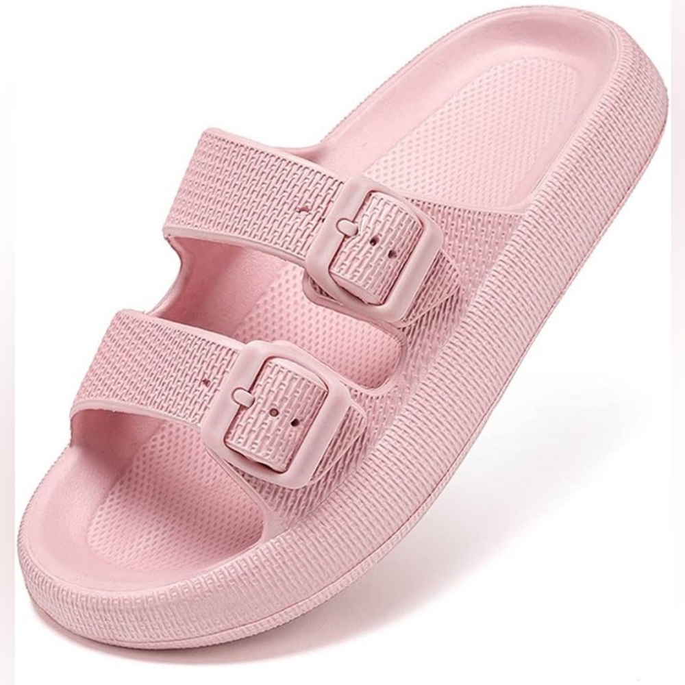 NEW Cloud Slides for Women EVA Sandals Thick Sole Adjustable Buckles Slippers - Picture 2 of 16